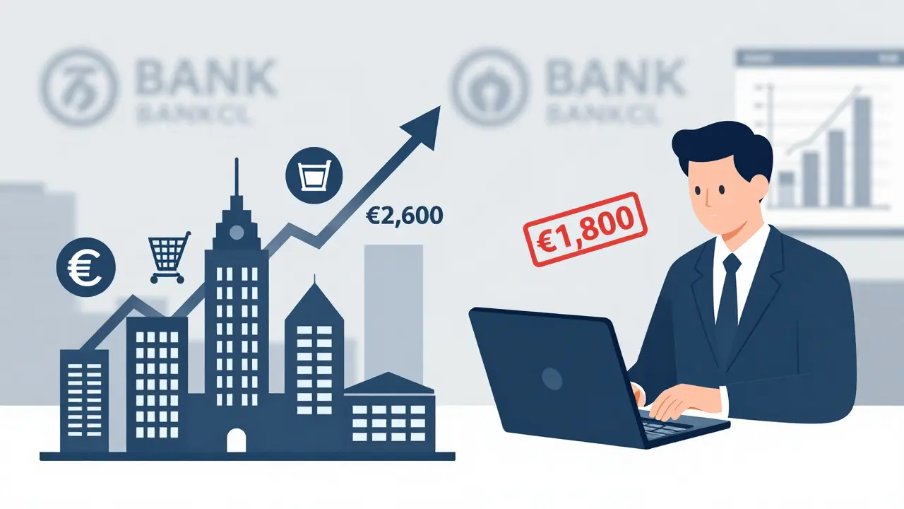 Vergleich von tatsächlichen Lebenshaltungskosten in einer Stadt mit den pauschalierten Bankangaben.