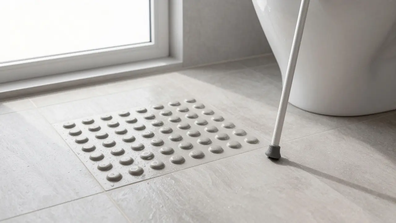 Taktile Hilfen im Bad: Bodenindikatoren und Griffpositionen für mehr Sicherheit