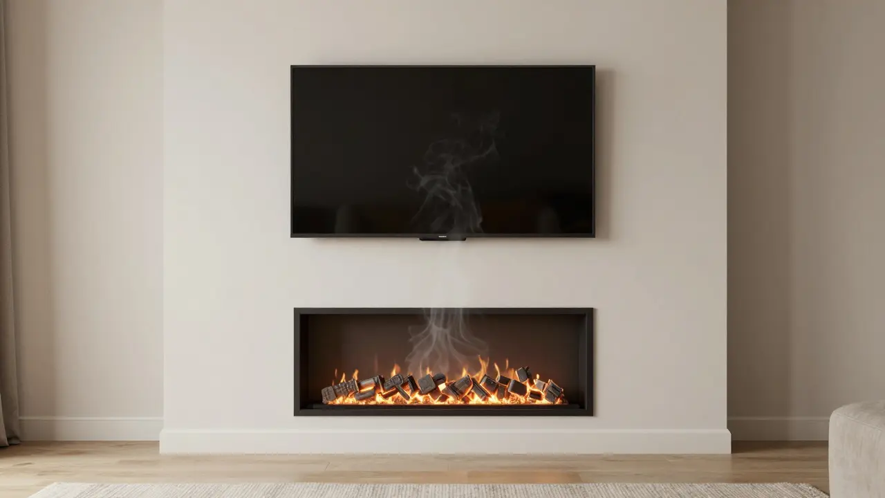 Fernseher über dem Kamin: Platzierung und Hitzesicherheit