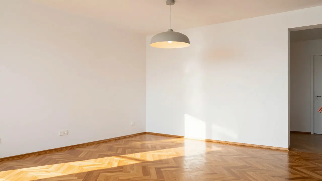 Frisch gestrichenes Zimmer mit neuen Lichtquellen als schneller Erfolg im Umbau