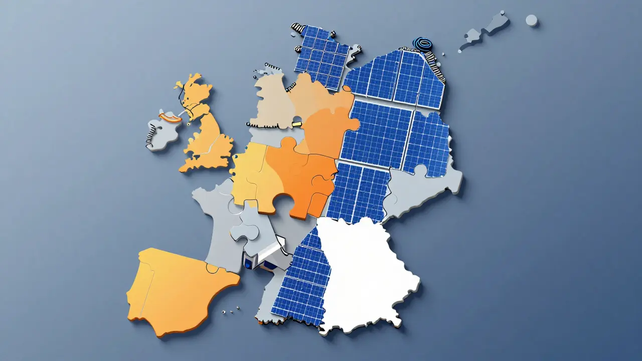 Kartengrafik der unterschiedlichen Solargesetze in Deutschland