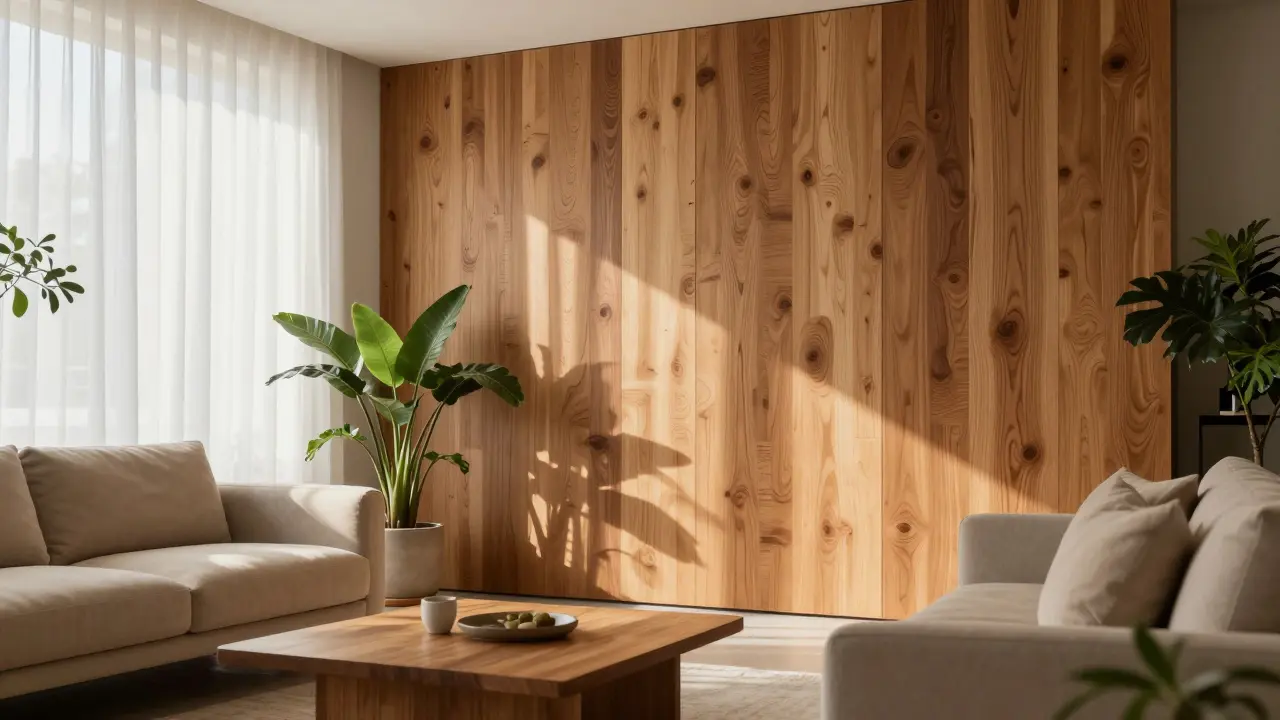 Wohnzimmer mit Holz vertäfeln: Wandpaneele, Lamellen und Pflege