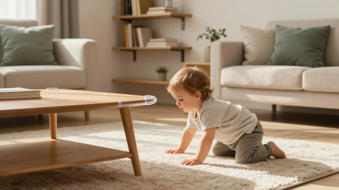 Kindersicheres Wohnzimmer: Möbel, Kanten und Kabel clever sichern
