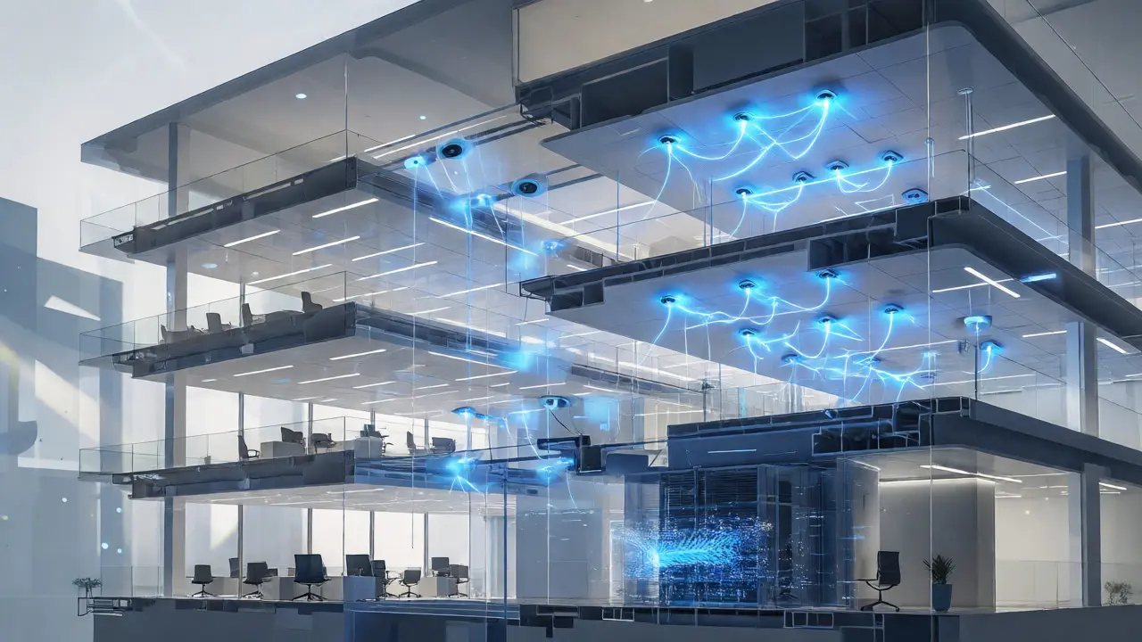 Digitale Visualisierung von IoT-Sensoren in einem Smart Building