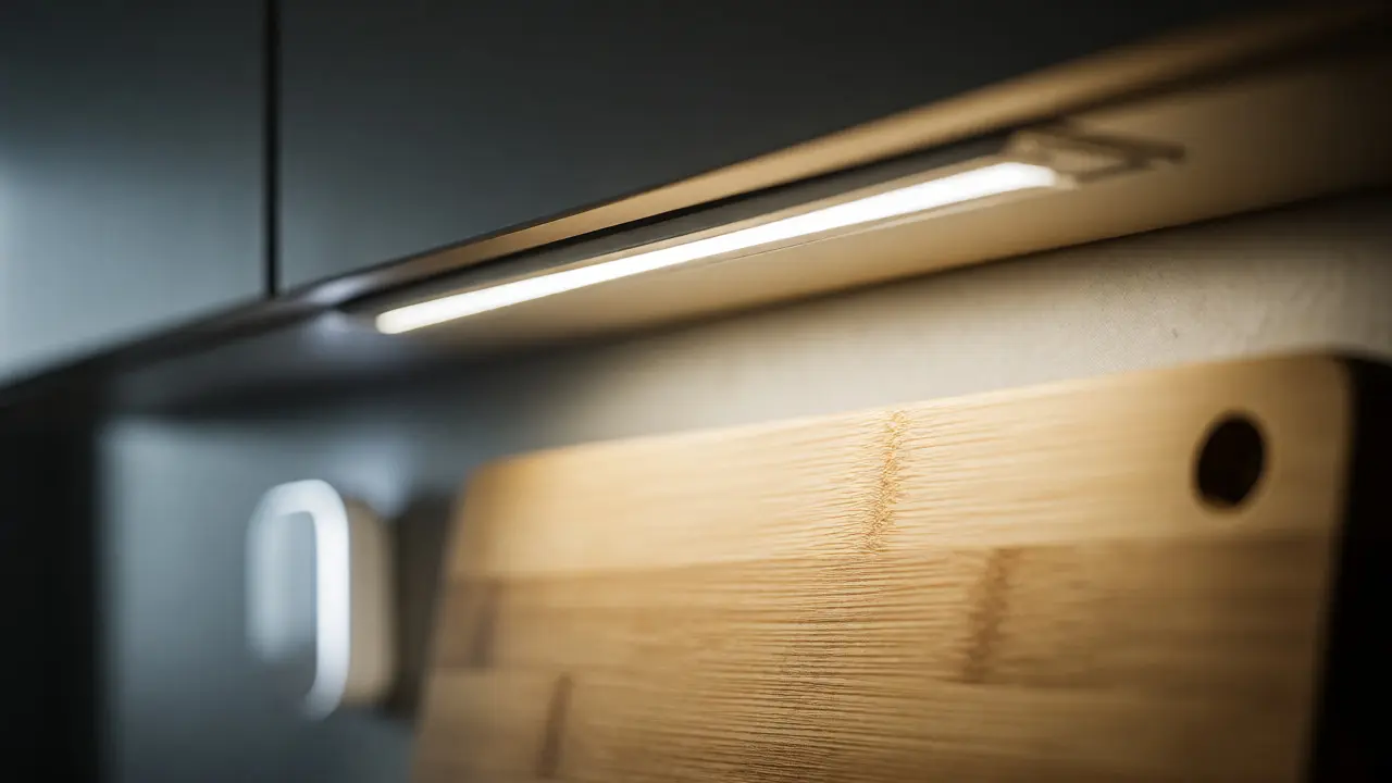 LED-Arbeitsplatzbeleuchtung in der Küche mit intelligenter Steuerung